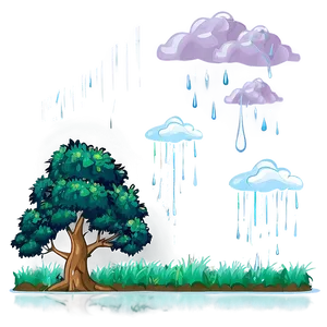 Rainy Day Big Tree Scene PNG Awp PNG