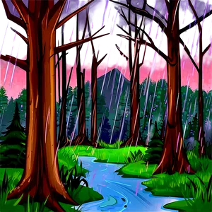 Rainy Day Forest Scene PNG 46 PNG