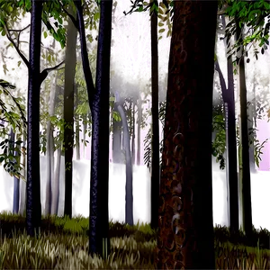 Rainy Day Forest Scene PNG Nfe67 PNG