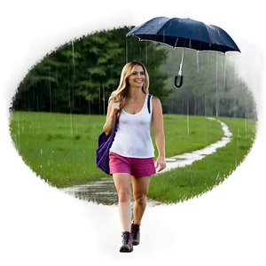 Rainy Day Walk Png 64 PNG image