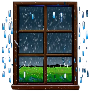 Rainy Day Window Scene Png 11 PNG image