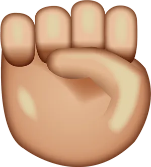 Raised Fist Emoji Illustration PNG image