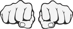 Raised Fists Silhouette PNG