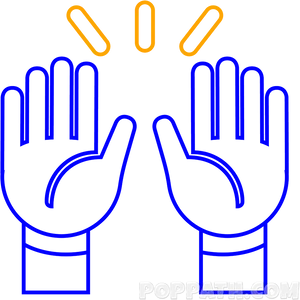 Raised Hands Emoji Graphic PNG image