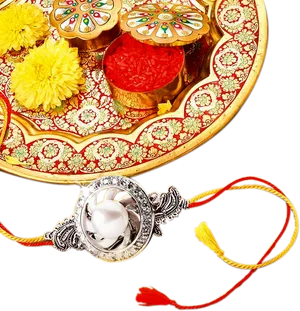 Raksha Bandhan Festival Celebration Thali PNG image