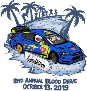 Rally Car Blood Drive Event2019 PNG image