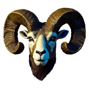 Ram Head In Space Theme PNG 06292024