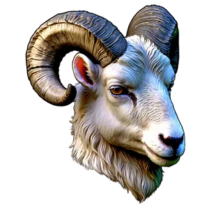Ram Head With Mountain Background PNG Epm