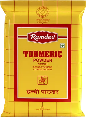 Ramdev Turmeric Powder Packet PNG image