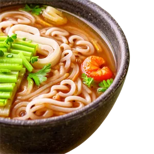 Ramen Noodles In Rich Broth PNG Upf88 PNG
