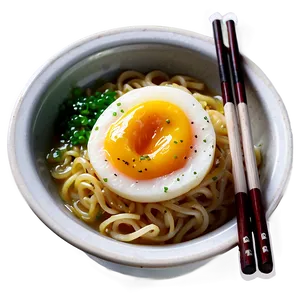 Ramen With Egg Topping PNG 05242024