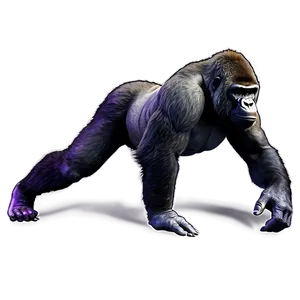 Rampaging Gorilla Illustration PNG 06252024