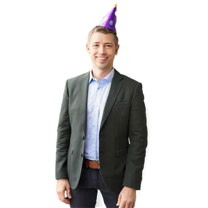 Random Person In Party Hat PNG 3