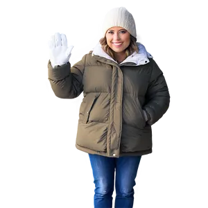 Random Person In Winter Coat PNG 3