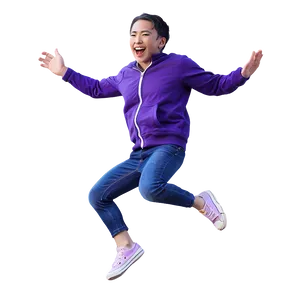 Random Person Jumping Joyfully Png 06252024 PNG image