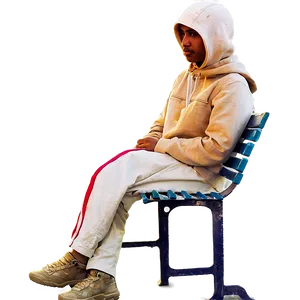 Random Person Sitting On Bench PNG 06252024
