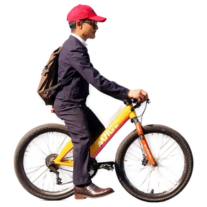 Random Person With Bicycle PNG 33