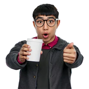 Random Person With Coffee Mug PNG 06252024 PNG