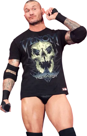 Randy Orton Venom Shirt Pose PNG image