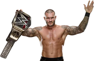 Randy Orton W W E Champion Pose PNG image