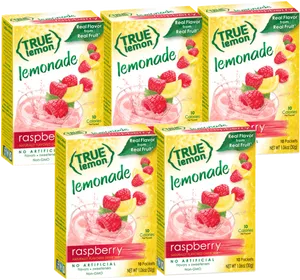 Raspberry Lemonade Packets Display PNG image