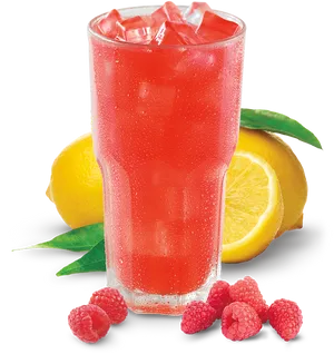 Raspberry Lemonade Refreshment PNG image