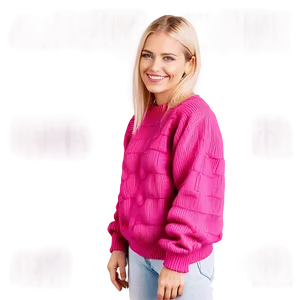Raspberry Pink Sweater PNG 06292024