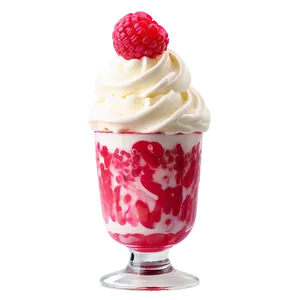 Raspberry Ripple Ice Cream Sundae PNG 58