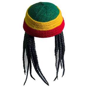 Rasta Hat With Braids PNG Stp25 PNG
