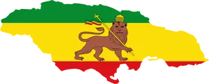 Rastafarian Flag Lion Graphic Jamaica PNG image