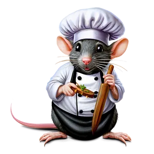 Rat Chef Cooking Png 20 PNG image