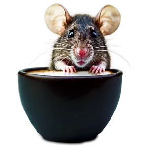 Rat In Coffee Cup Png Qpu10 PNG image