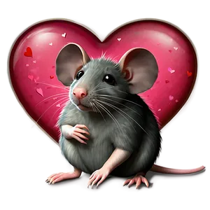 Rat In Love Heart Png Crt PNG image