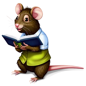 Rat With Book Png 05042024 PNG image