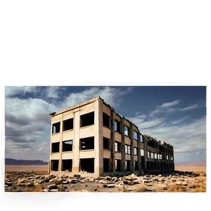 Ravaged Building Landscape Png Yiw PNG image