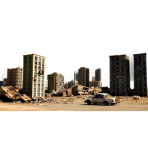 Ravaged City Panorama Png Wau PNG image