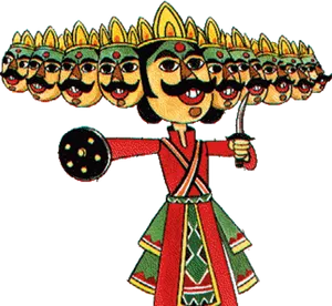 Ravana_ Effigy_ Dussehra_ Celebration_ Art PNG image