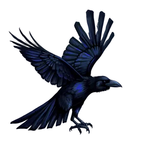 Raven Drawing PNG Udl96