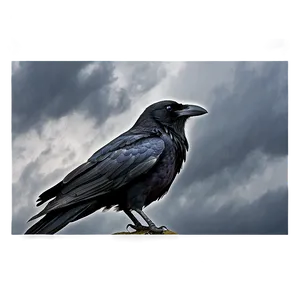 Raven In Stormy Sky PNG 13