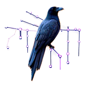 Raven Shaped Constellation PNG Shb72