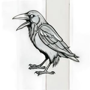 Raven Sketch Png 05062024 PNG image