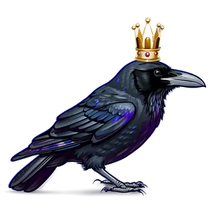 Raven With Crown PNG 06122024 PNG