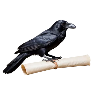 Raven With Letter Scroll Png 76 PNG image