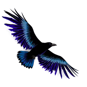 Raven With Open Wings Png 06122024 PNG image