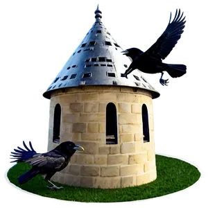 Ravens Surrounding Castle PNG 17