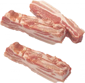 Raw Bacon Slices Transparent Background PNG image
