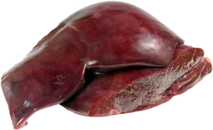 Raw Beef Liveron Transparent Background PNG image