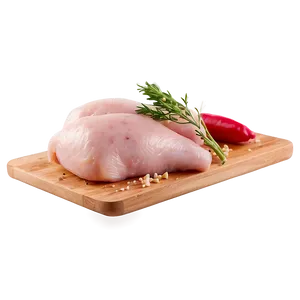 Raw Chicken On Cutting Board Png Fju PNG image