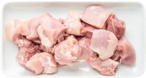 Raw Chicken Pieceson Plate PNG image
