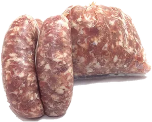 Raw Sausage Links Isolated PNG image